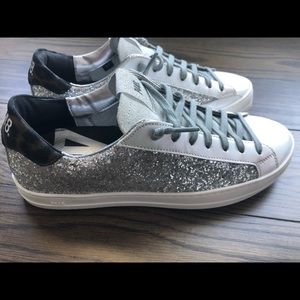 NEW P448 John silver Ginevra Glitter Leopard sneakers size 37/6.5